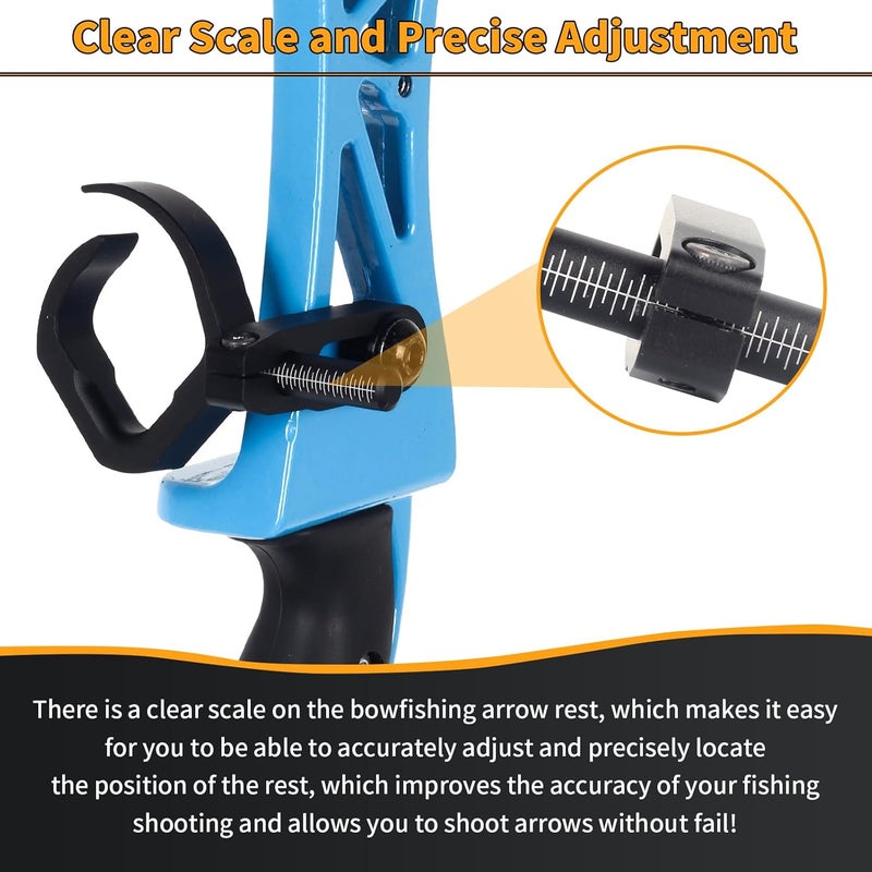SP.G Archery Bowfishing Arrow Rest - Aluminum Alloy Arrows Rests Right and Left Hand for Compound Recurve Bow Fishing Accessories - Image 4